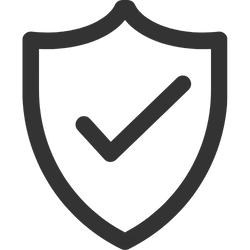 Icon eines Schilds als Symbol für sicheren Zugriff.