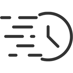 Icon einer Uhr als Hinweis auf bald verfügbare Inhalte.