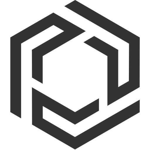 Schwarzes DLK Systems Logo als geometrische Symbolgrafik.