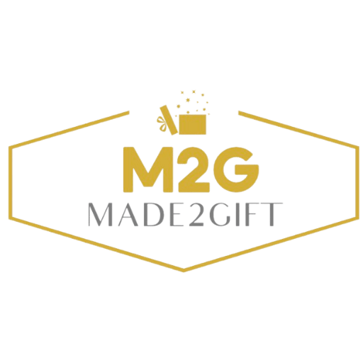 Made2Gift Logo auf weißem Hintergrund.