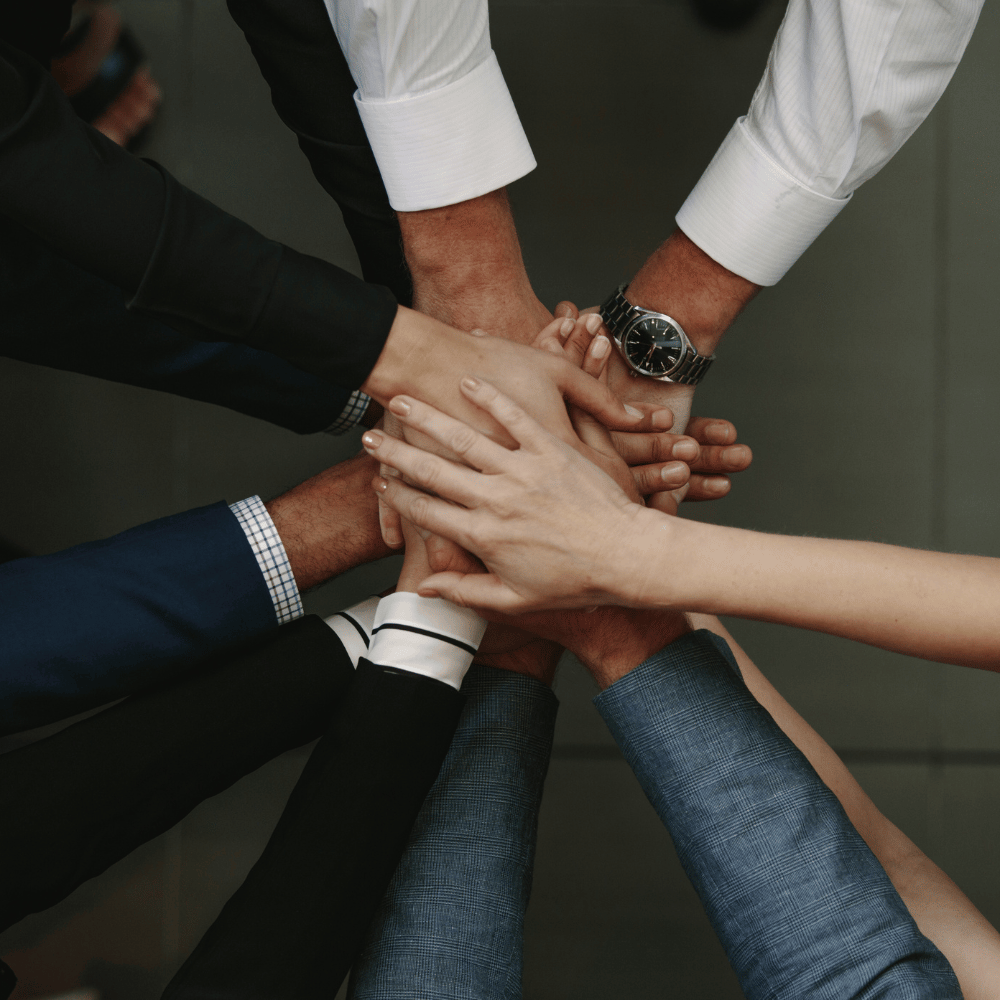 Zwei Personen reichen sich die Hand als Symbol einer geschäftlichen Zusammenarbeit.