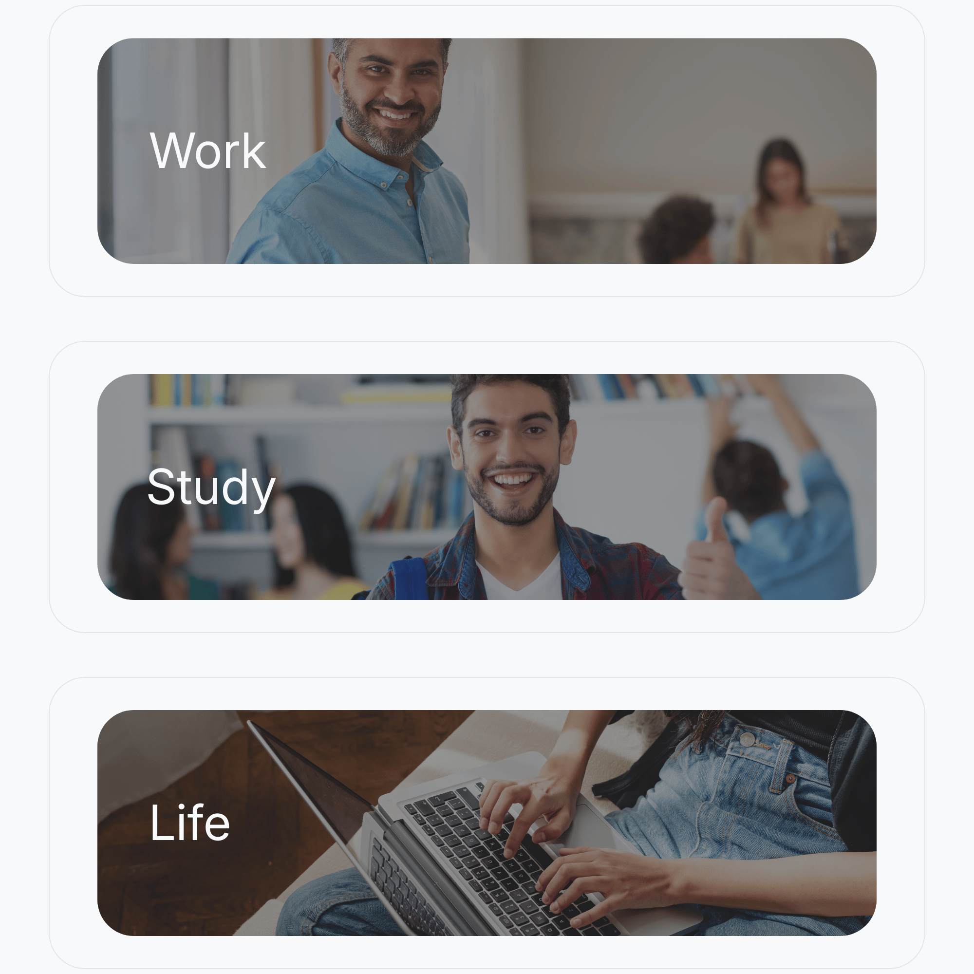 Anwendungsbeispiele des Brain-OS Systems im Arbeitsalltag an Laptop und Desktop.